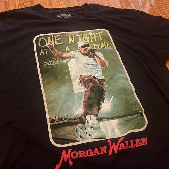 Morgan Wallen “One Night At A Time” 2024 Black T Shirt Men’s Size 2XL - Picture 3 of 5